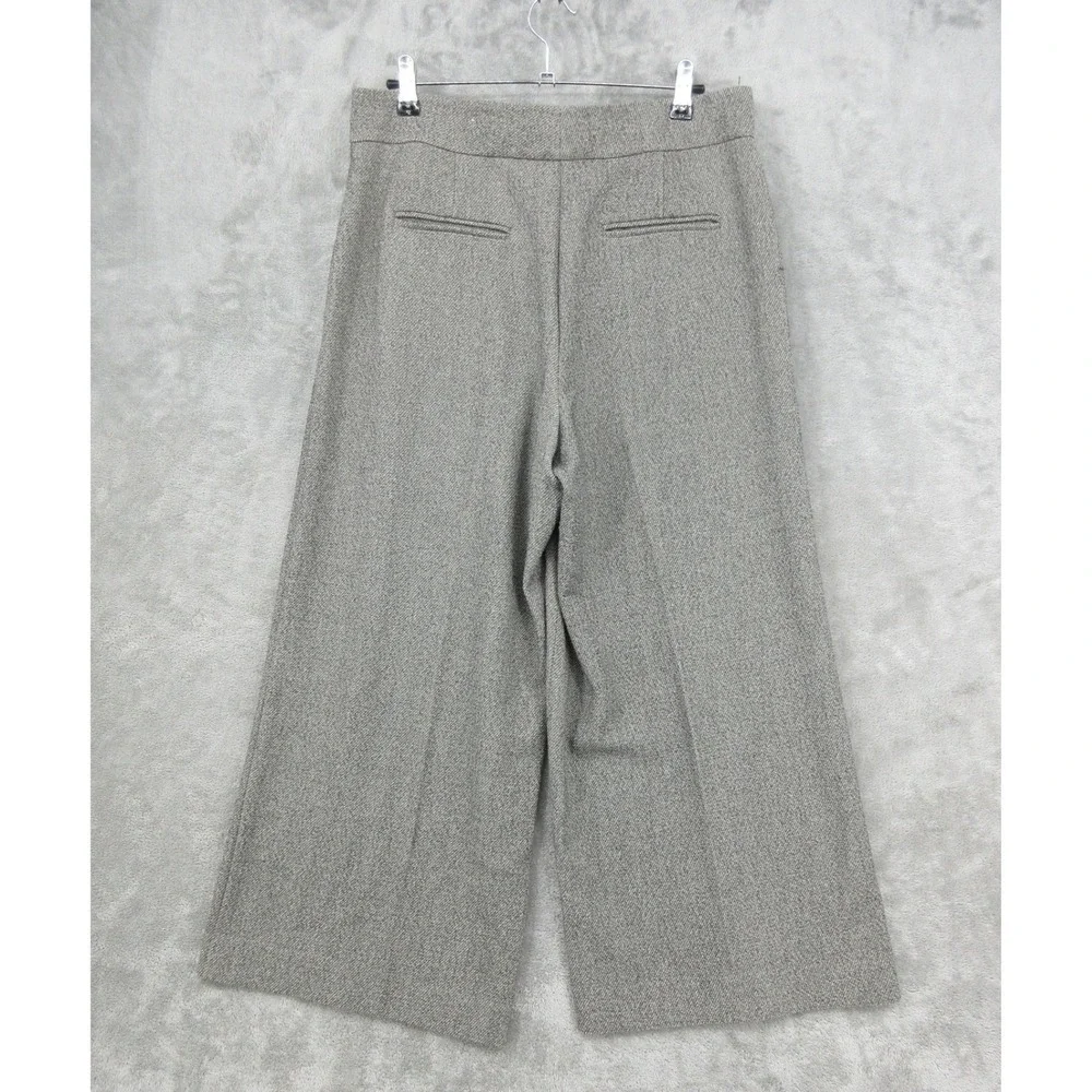 Ann Taylor Pants Womens 8 Wide Leg Office‎ Career Gaucho High Waist Trouser Gray